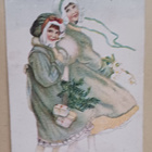 Pikkuleidit vievät joulupaketteja tuulisena päivänä, p. 1912 - pikkukuva 1