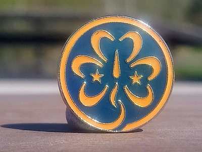 Partiomerkki Wagggs 1991. Halkaisija - 18 mm. Ehjä lukitus.