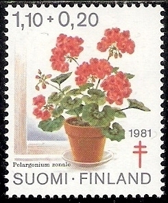 1981 TUB merkki Pelargonia ** LaPe 885
