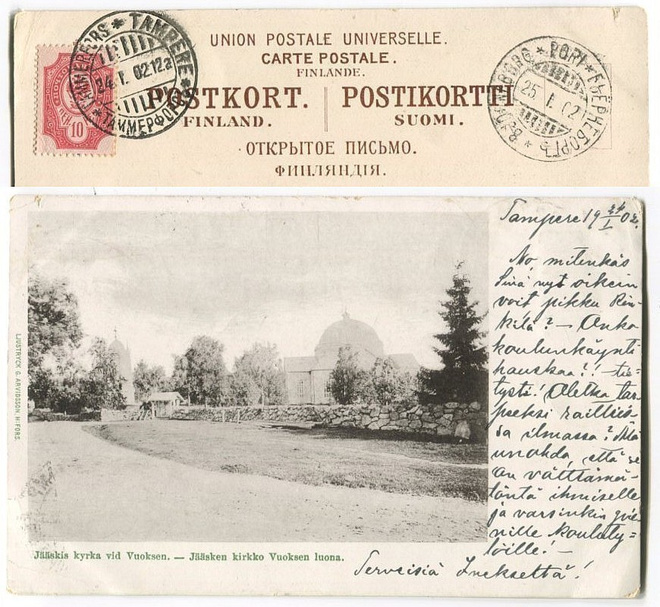 Jääski, kirkko Vuoksen luona, kulkenut 1902