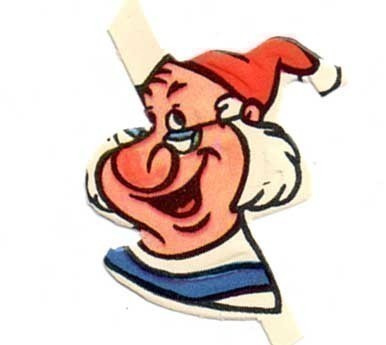 WANHA DISNEY / Peter Pan - Mr Smee kasvot. 1960-l.