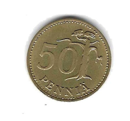 1967 50 PENNIÄ KOLIKKO KÄYTETTY