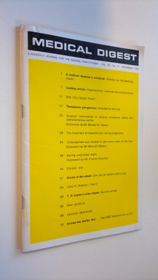 Ronald A. (toim.) Kleinman : Medical Digest Vol. 20 No. 1...