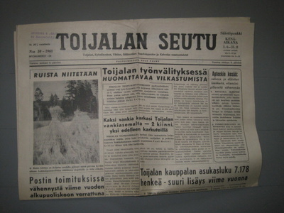 Sanomalehti : Toijalan seutu 6.8.1963
