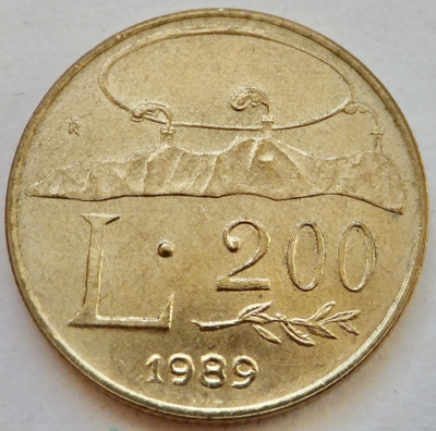 San Marino 200 Liiraa 1989 HYVÄ