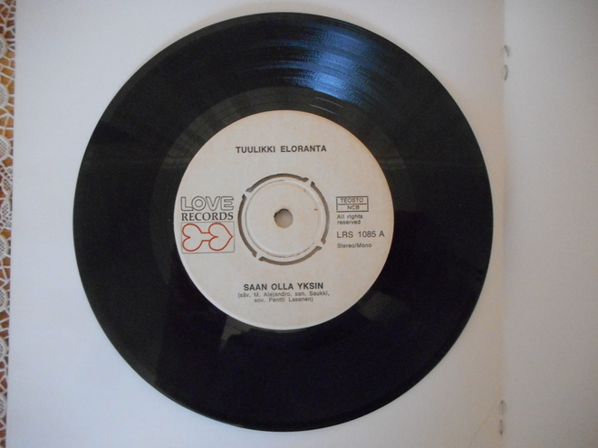 TUULIKKI ELORANTA-Saan olla yksin 7"v.1972 LoveRecords