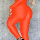 CATSUIT poltettu oranssi sexy koko M elastinen uusi! - pikkukuva 2