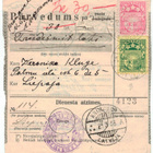 Latvia Mi 121 I ym postiosoitus, kotiinkanto pyydetty - pikkukuva 1