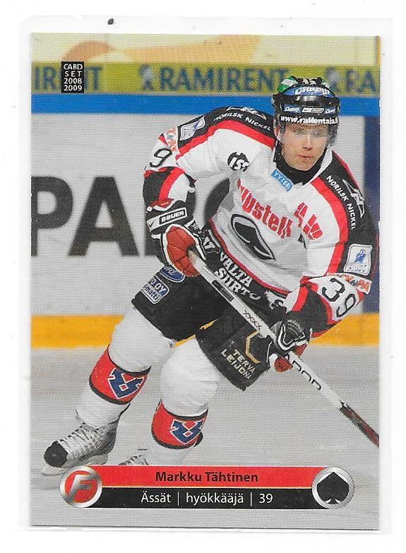 2008-09 CardSet #168 Markku Tähtinen Ässät