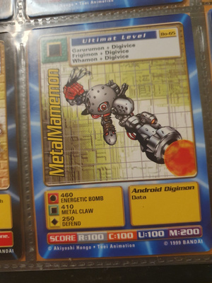 [M] 1999 Bandai Digimon - Non Holo card Bo-65 (virhepainos)