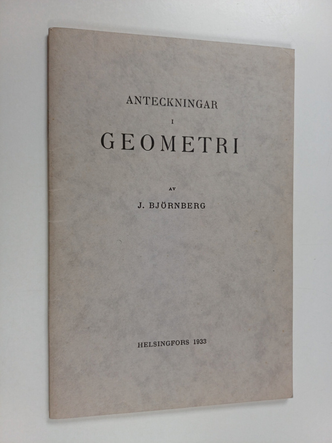 J. Björnberg : Anteckningar i geometri