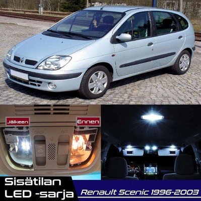 Renaul Scenic I Sisätilan LED-sarja 10-osainen