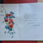 Kukkia,unikkokimppu, taittokortti,  kulkenut - pikkukuva 3