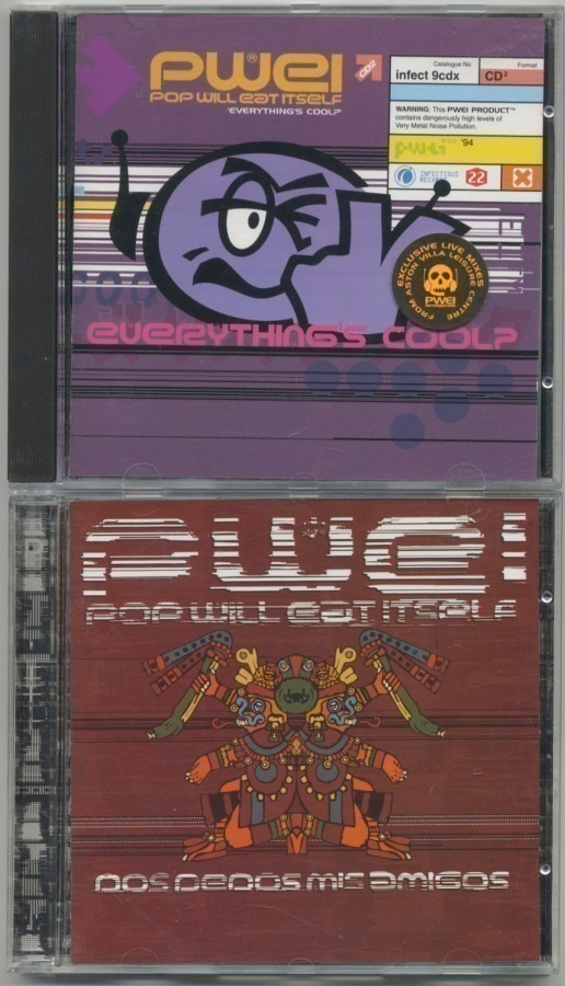 2 x POP WILL EAT ITSELF / PWEI = 1 CD + 1 CDS, UK 1994 - TDR