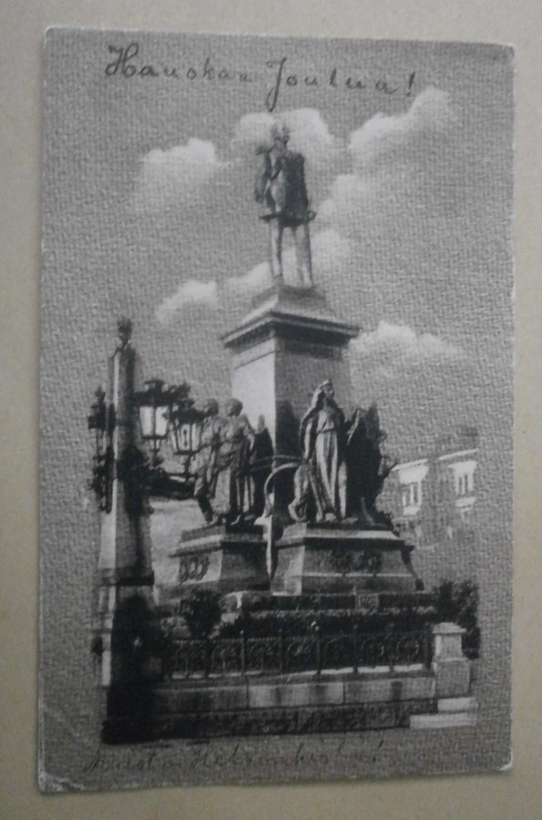 Helsinki, Aleksanteri II:n patsas, ruskeasävypk, p. 1919