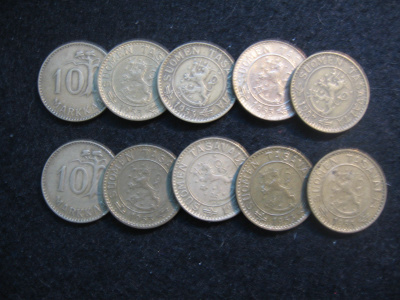 10 kpl 10 markkaa - 1953