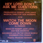 GRAHAM PARKER :: HEY LORD DON'T ASK ME QUESTIONS:VINYYLI 7" - pikkukuva 2