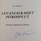 Otto Räsänen : Sananjalkaiset pitkospuut : runoja juhlaan... - pikkukuva 2