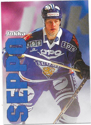 1998-99 CardSet Maajoukkue #41of47 Jukka Seppo HIFK