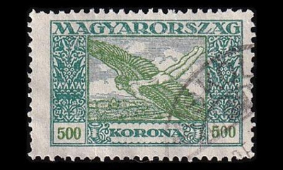 Unkari 384 o Lentoposti 500 Kr (1924)