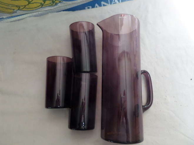 iittala lasikaadin + 3 lasia