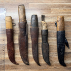 Puukko x 5, vanhat nahkatuppiset - pikkukuva 1