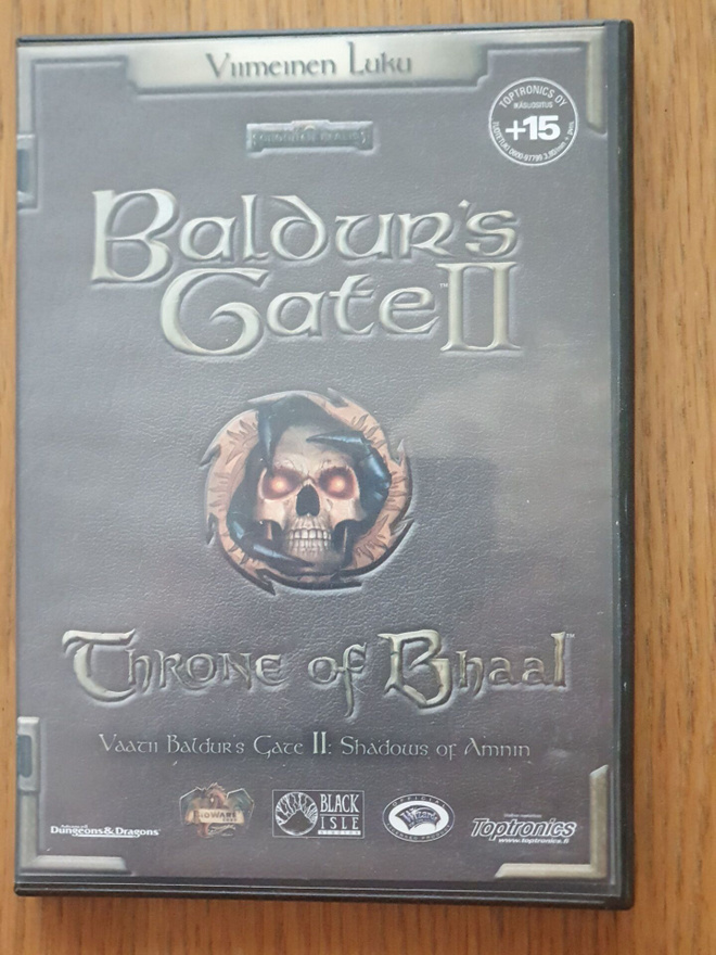 Myydään Baldurs Gate II: Throne of Baal PC-peli