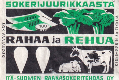 Itä-Suomen Raakasokeritehdas Oy , Rahaa ja rehua-   s89