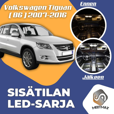 VW Tiguan (MK1) Sisätilan LED-sarja 14-osainen