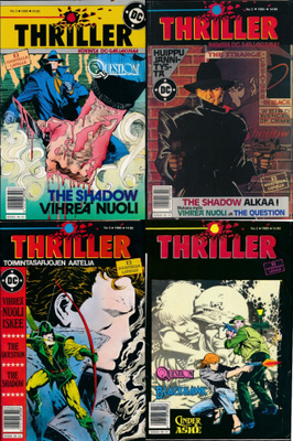 THRILLER Suomi NELJÄ NUMEROA 1989-90 VIHREÄ NUOLI The Shadow