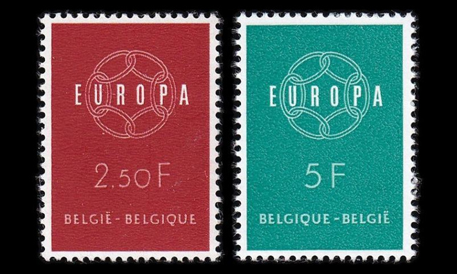 Belgia 1164-5 ** Europa (1959)