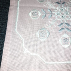 Vanha roosa hardanger liina 24x24cm - pikkukuva 2