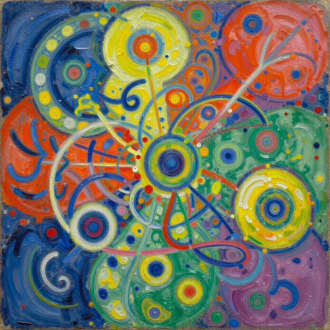 Uusi abstrakti alumiinitaulu 40 cm x 40 cm