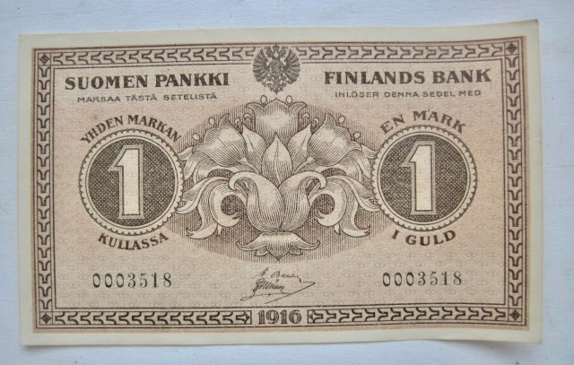 1 mk 1916 HYVÄ Käyttämätön N 0003518