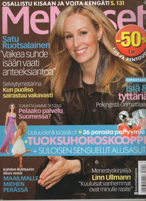 Me Naiset n:o 46 2006 Satu. Läpinäkyvät alusasut. Linn.