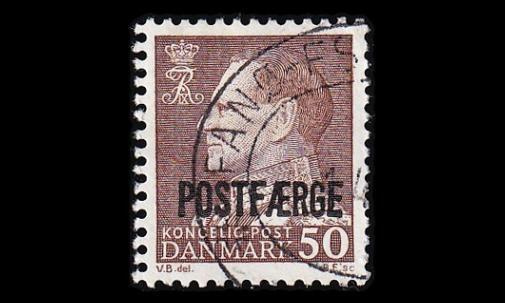 Tanska PF_46 o Frederik IX 50 öre oliivinruskea (1974)