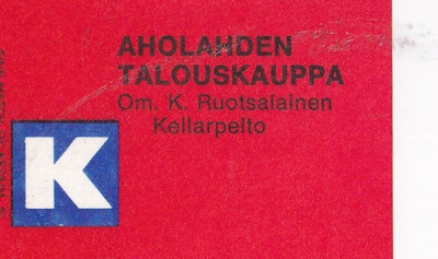 Kellarpelto, Aholahden talouskauppa,    b432