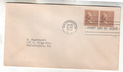 USA FDC 1938 Presidential issue
