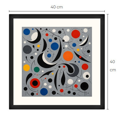 Uusi uniikki abstrakti art print taulu 40 cm x 40 cm