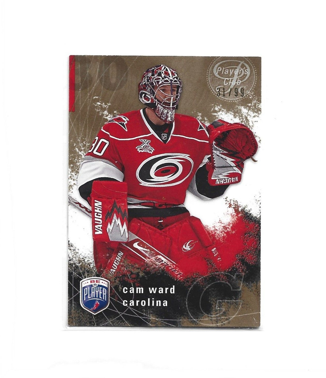 CAM WARD (mv) CAROLINA 2007-08 BAP num 31/99 PLAYERS CLUB