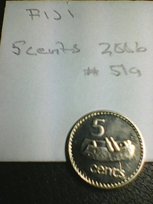 Fiji 5 cents 2006, km#51a