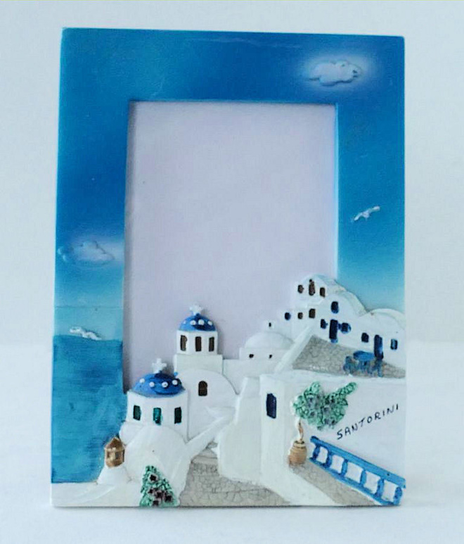 Santorini, valokuvakehys