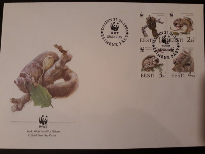 Viro 1994 - WWF: Liito-oravia  FDC