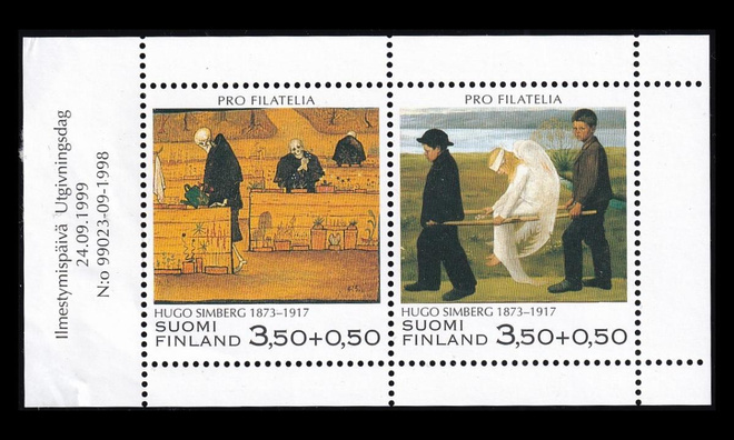 1486-7hb ** Pro Filatelia Hugo Simberg vihkolehti (1999)