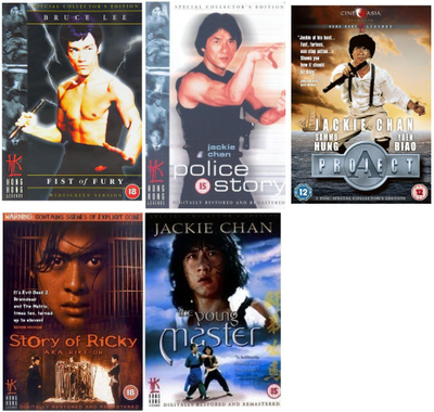 Hong Kong Legends DVD 5 kpl (Bruce, Jackie,...)