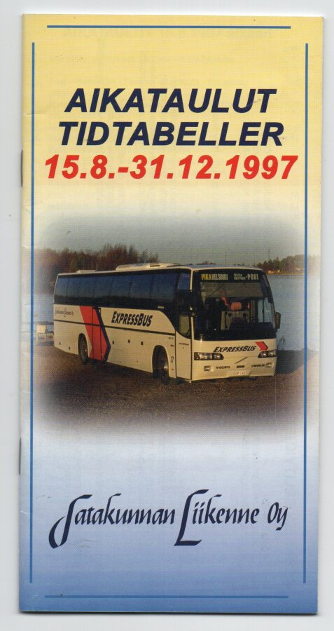SATAKUNNAN LIIKENNE OY Aikataulut 15.8.-31.12.1997