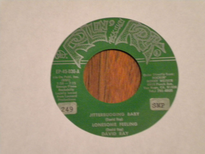 7" EP single DAVID RAY - rockabilly EX Rollin Rock