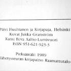 Päivi Huuhtanen: Salaisuus , sidottu Kirjapaja v. 1989 - pikkukuva 2