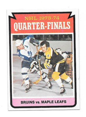 1974-75 Topps #211 Boston Bruins vs. Toronto Maple Leafs