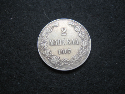 2 markkaa 1907 - hopeaa